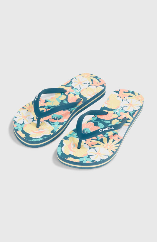Profile Graphic Sandals Kids Blue Santa Monica
