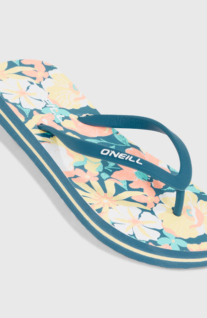 Profile Graphic Sandals Kids Blue Santa Monica