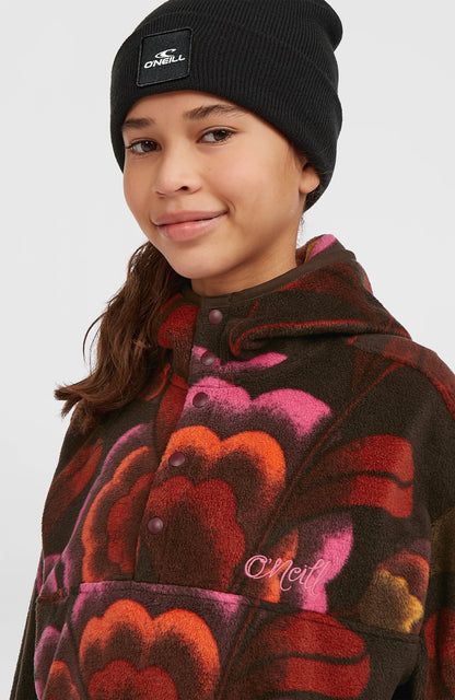 Superfleece Half-Zip Hoodie Kids Brown Originals Flower