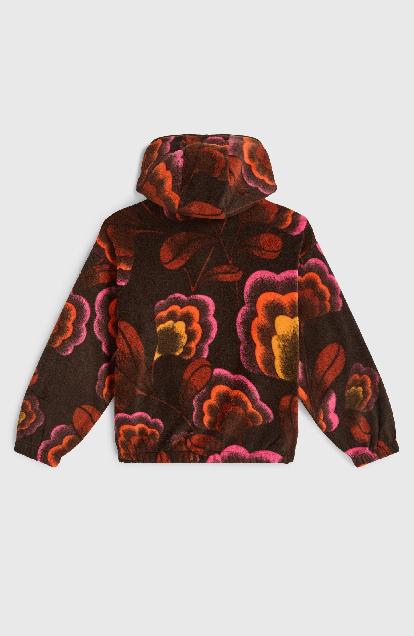 Superfleece Half-Zip Hoodie Kids Brown Originals Flower