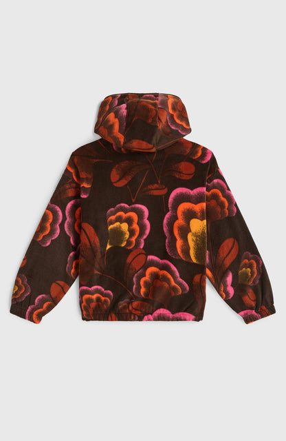 Superfleece Half-Zip Hoodie Kids Brown Originals Flower