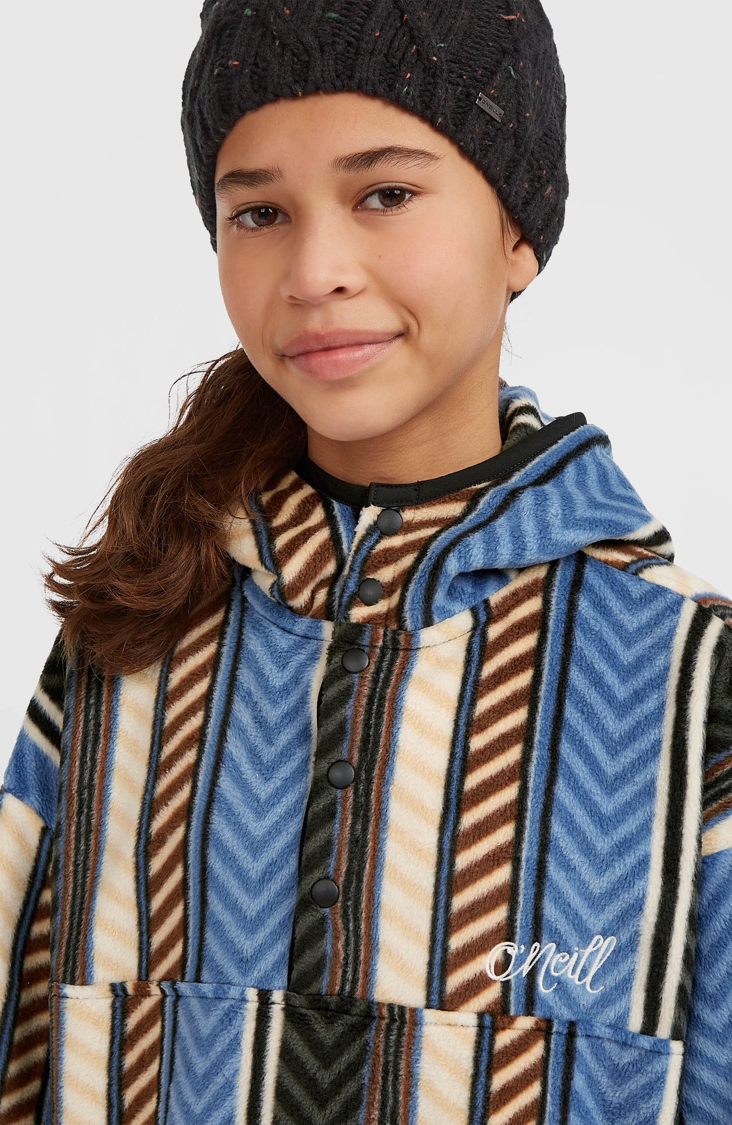 Superfleece Half-Zip Hoodie Kids Blue Vintage O'Neill Stripe