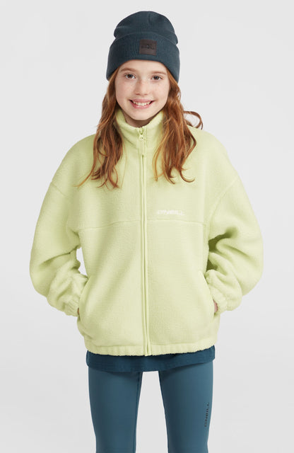 High-Pile Full-Zip Fleece Kids Lime Wash