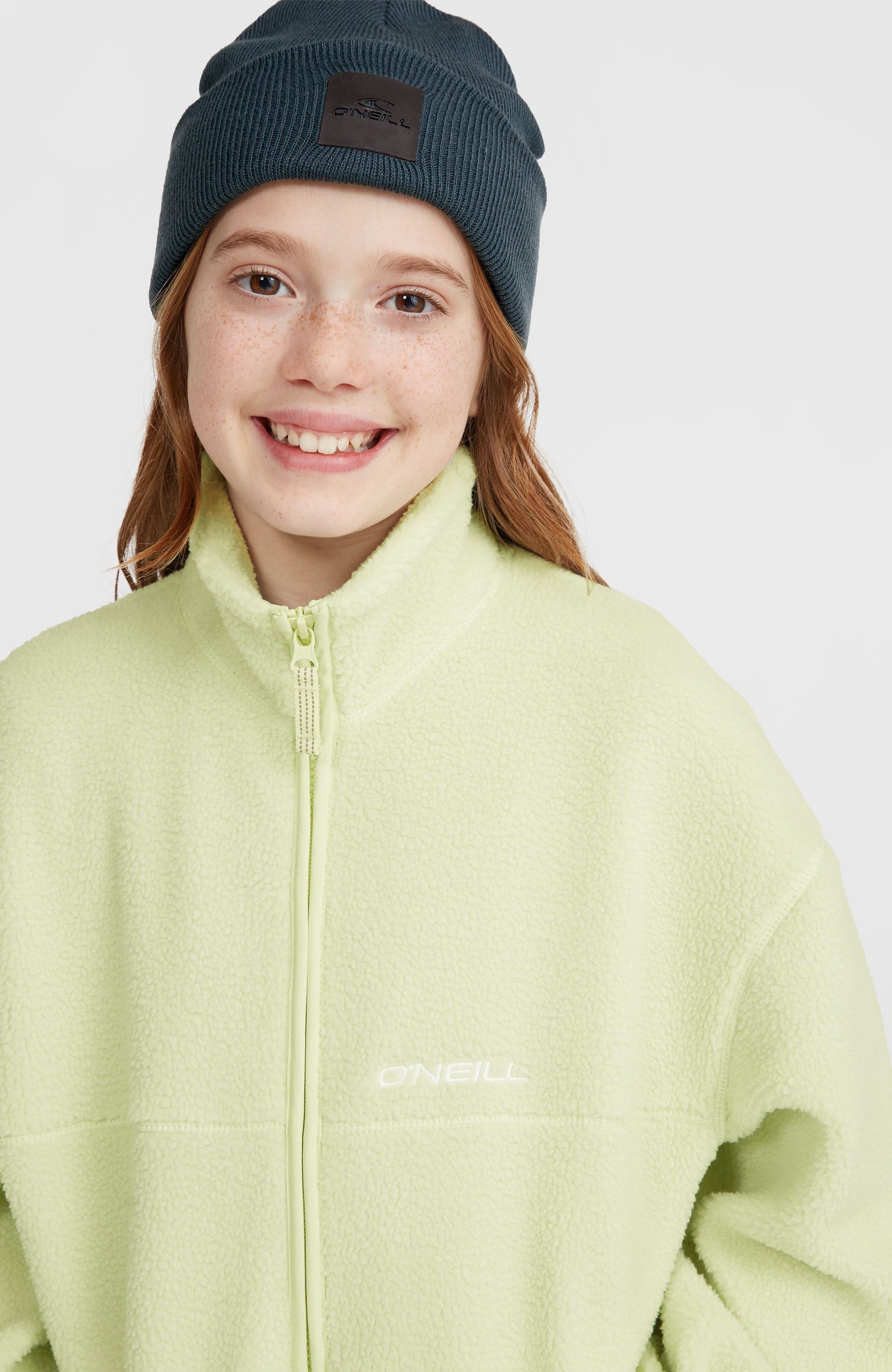 High-Pile Full-Zip Fleece Kids Lime Wash