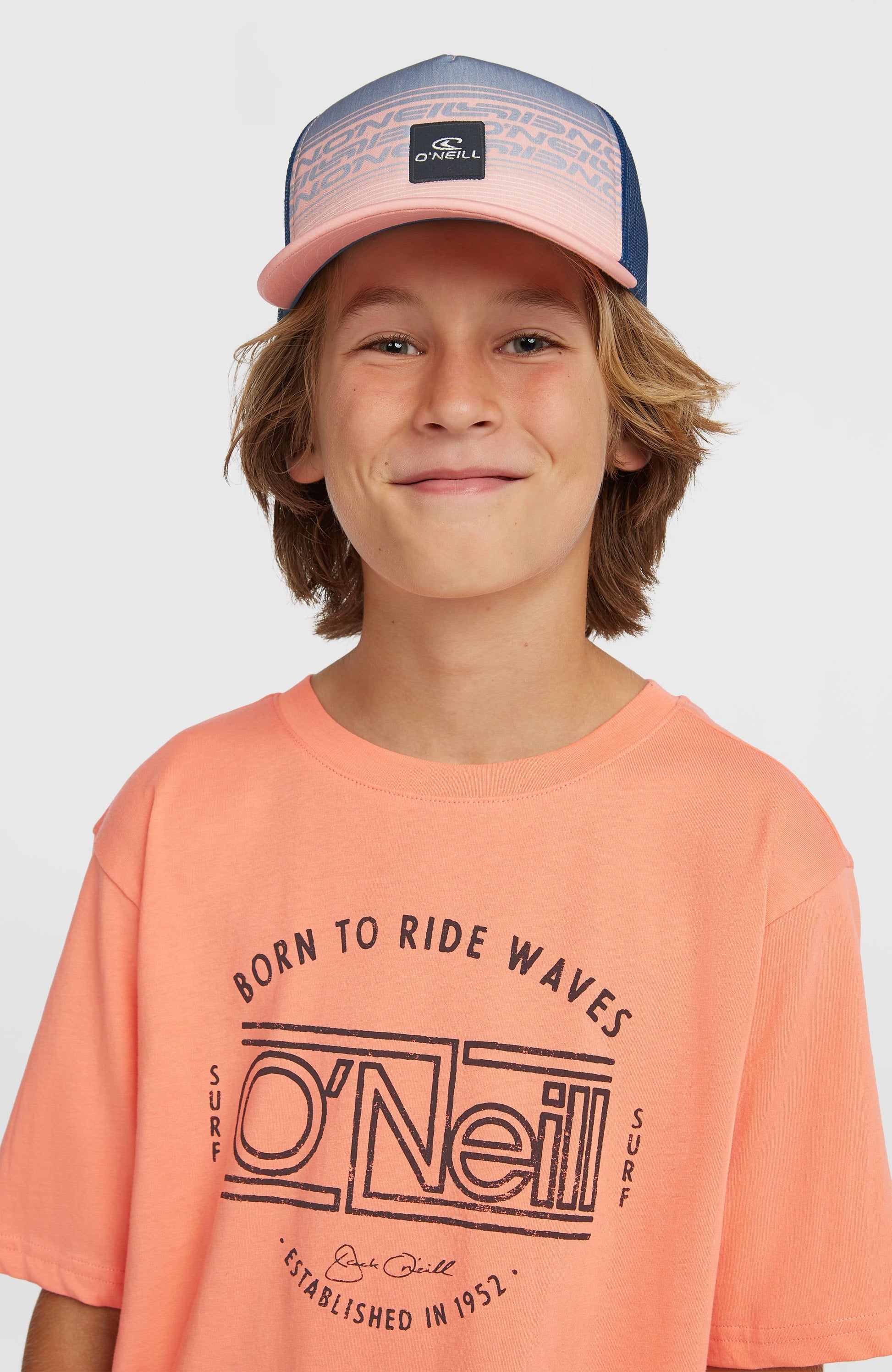 O'Neill Summer Camp Trucker Cap Kids Boys Pink Heritage O'Neill