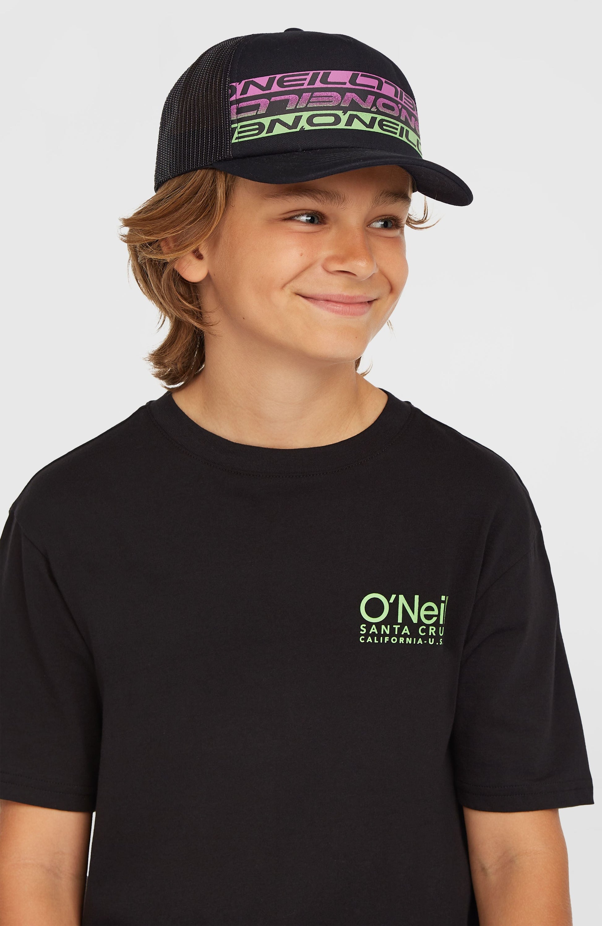 Flood Trucker Cap Kids Black Upside Down